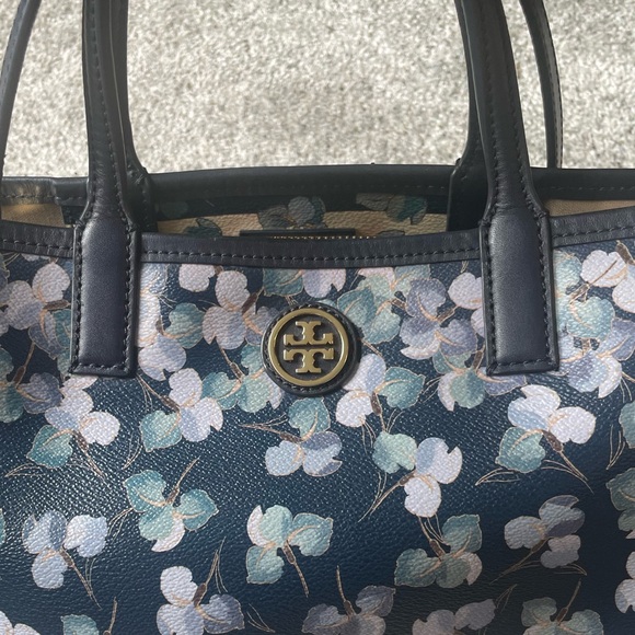 Tory Burch Floral and Stripe Crossbody Purse - Picture 2 of 14